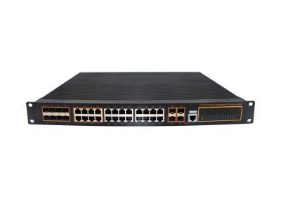 工業級千兆管理型8光24電4萬兆交換機 工業級千兆管理型8光24電4萬兆交換機